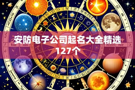 安防电子公司起名大全精选127个