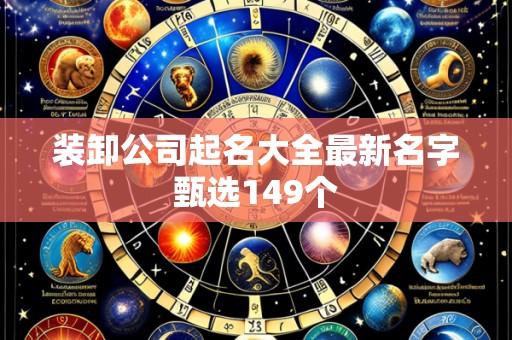 装卸公司起名大全最新名字甄选149个