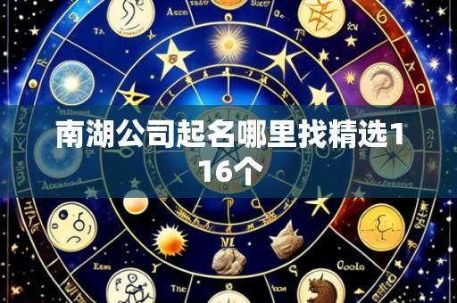 南湖公司起名哪里找精选116个