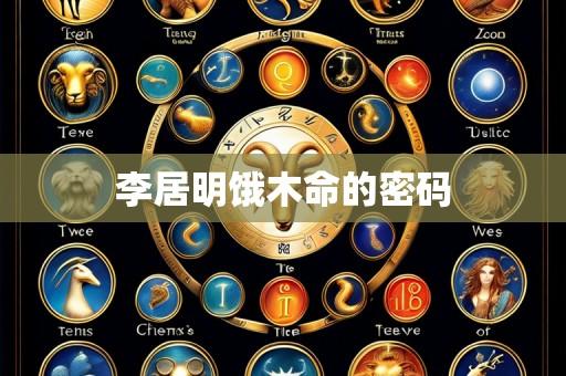 李居明饿木命的密码
