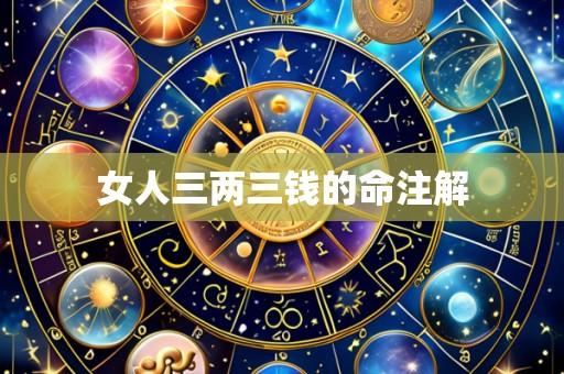 女人三两三钱的命注解