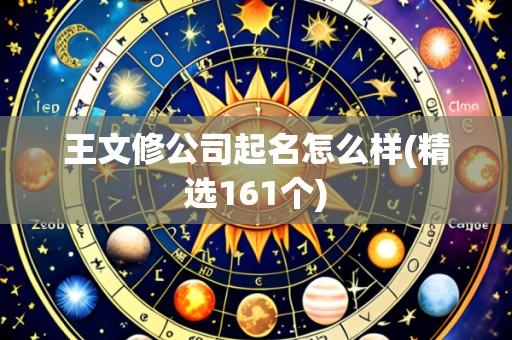 王文修公司起名怎么样(精选161个)