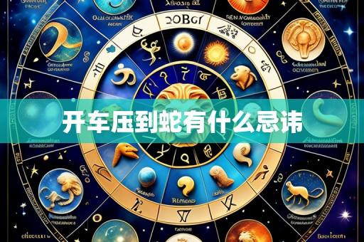 开车压到蛇有什么忌讳