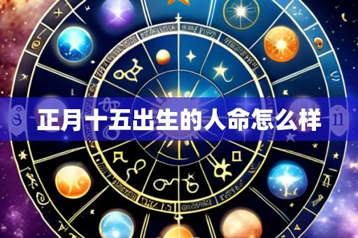 正月十五出生的人命怎么样