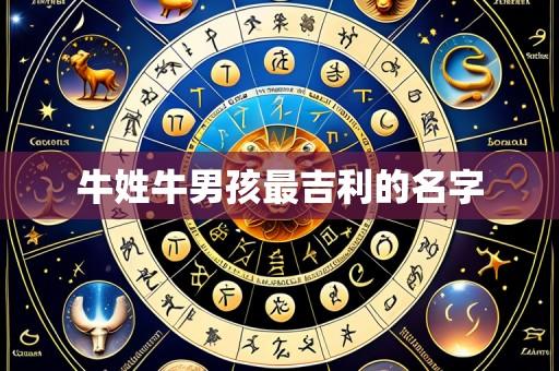 牛姓牛男孩最吉利的名字
