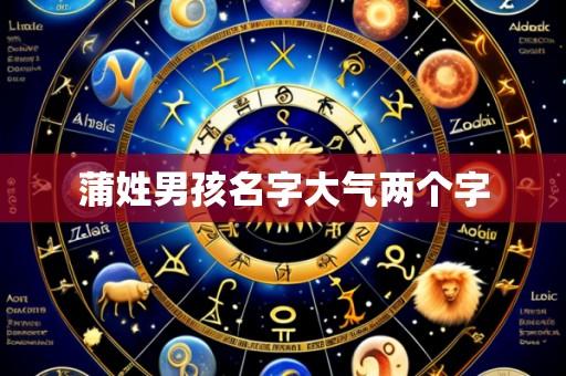 蒲姓男孩名字大气两个字