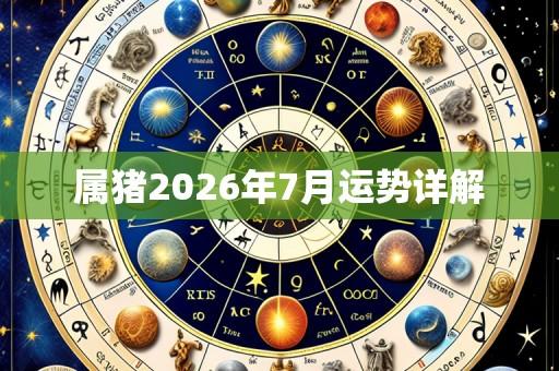 属猪2026年7月运势详解