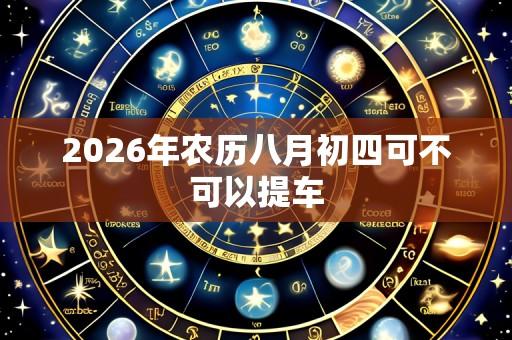 2026年农历八月初四可不可以提车