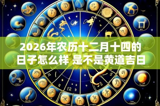 2026年农历十二月十四的日子怎么样 是不是黄道吉日