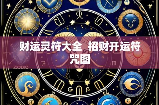 财运灵符大全  招财开运符咒图