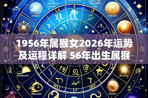 1956年属猴女2026年运势及运程详解 56年出生属猴人2026全年每月运势女性