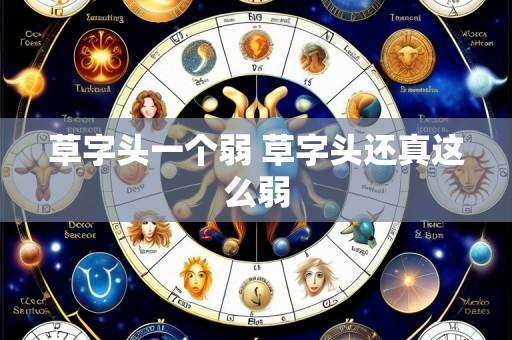 草字头一个弱 草字头还真这么弱