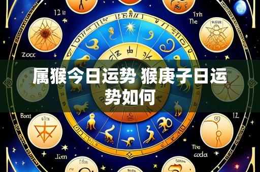 属猴今日运势 猴庚子日运势如何