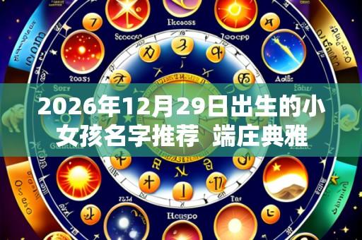2026年12月29日出生的小女孩名字推荐  端庄典雅
