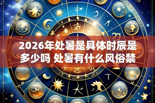 2026年处暑是具体时辰是多少吗 处暑有什么风俗禁忌