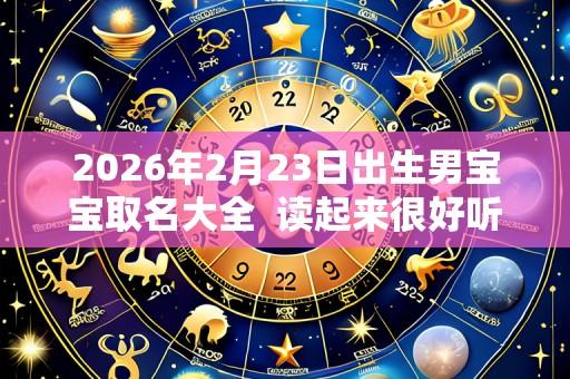 2026年2月23日出生男宝宝取名大全  读起来很好听