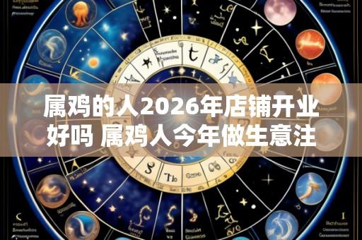 属鸡的人2026年店铺开业好吗 属鸡人今年做生意注意事项