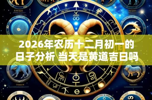 2026年农历十二月初一的日子分析 当天是黄道吉日吗