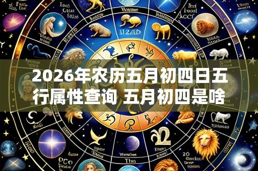 2026年农历五月初四日五行属性查询 五月初四是啥节日