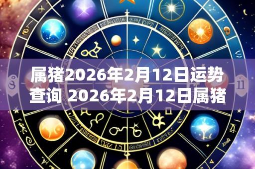 属猪2026年2月12日运势查询 2026年2月12日属猪运气详解