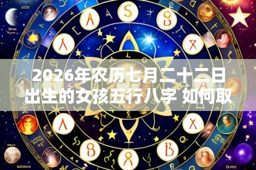2026年农历七月二十二日出生的女孩五行八字 如何取名