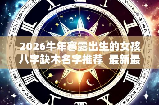 2026牛年寒露出生的女孩八字缺木名字推荐 最新最全