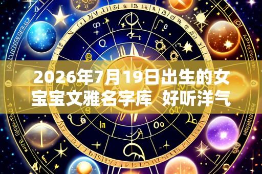 2026年7月19日出生的女宝宝文雅名字库  好听洋气