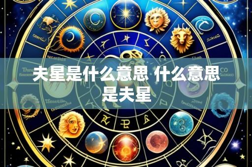 夫星是什么意思 什么意思是夫星