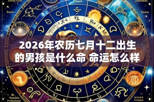 2026年农历七月十二出生的男孩是什么命 命运怎么样