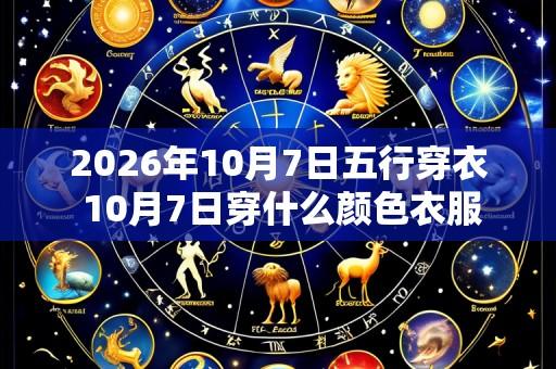 2026年10月7日五行穿衣 10月7日穿什么颜色衣服