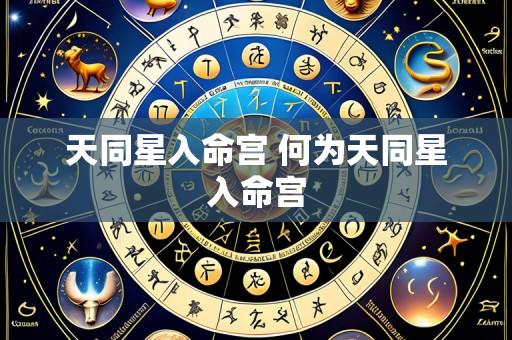天同星入命宫 何为天同星入命宫