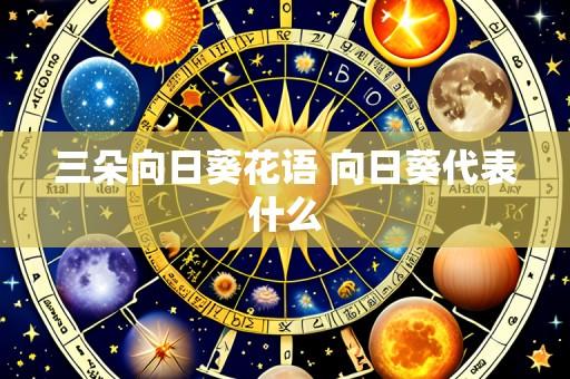 三朵向日葵花语 向日葵代表什么