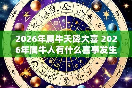 2026年属牛天降大喜 2026年属牛人有什么喜事发生