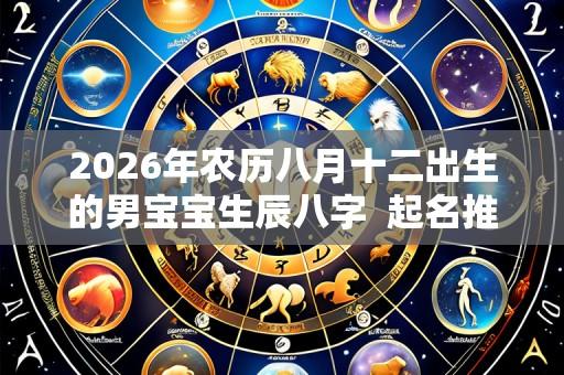 2026年农历八月十二出生的男宝宝生辰八字  起名推荐