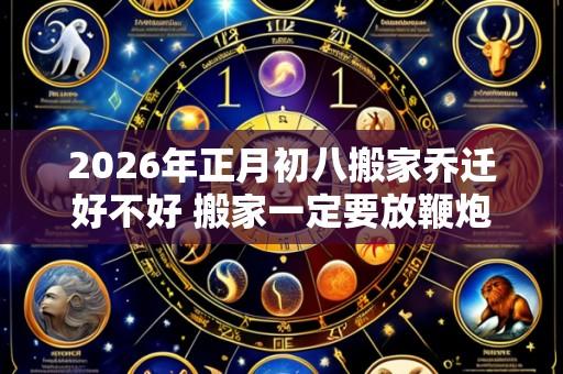 2026年正月初八搬家乔迁好不好 搬家一定要放鞭炮吗