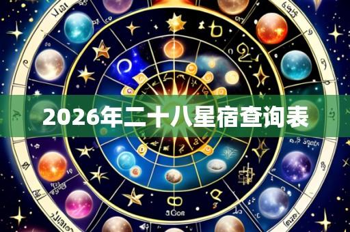 2026年二十八星宿查询表