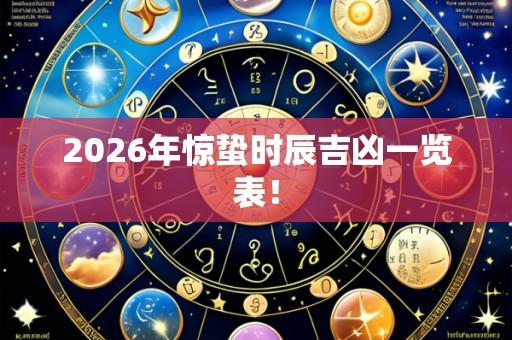 2026年惊蛰时辰吉凶一览表！