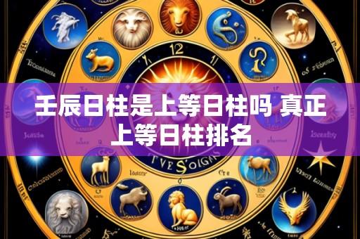 壬辰日柱是上等日柱吗 真正上等日柱排名