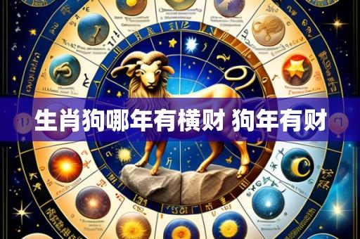 生肖狗哪年有横财 狗年有财
