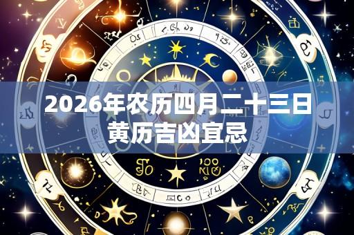 2026年农历四月二十三日黄历吉凶宜忌