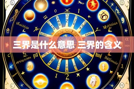 三界是什么意思 三界的含义