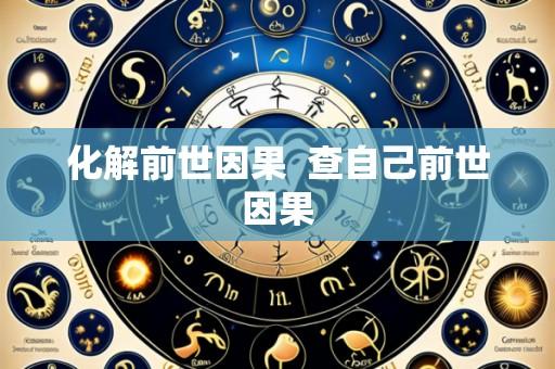 化解前世因果  查自己前世因果