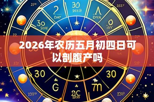 2026年农历五月初四日可以剖腹产吗