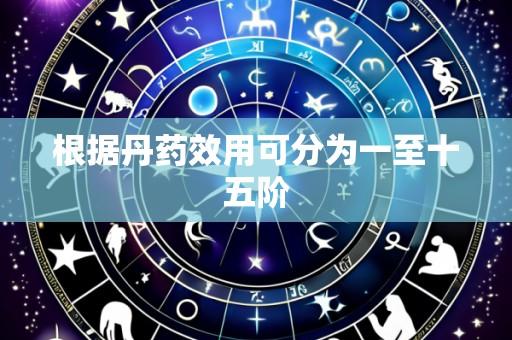 根据丹药效用可分为一至十五阶