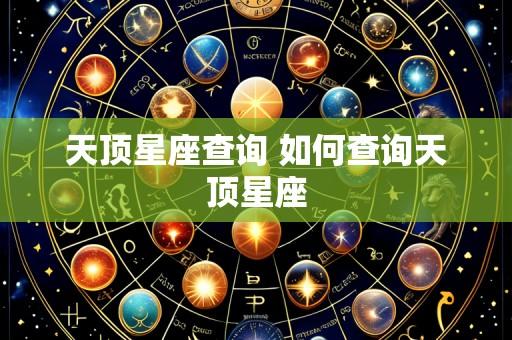 天顶星座查询 如何查询天顶星座