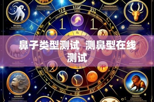 鼻子类型测试  测鼻型在线测试