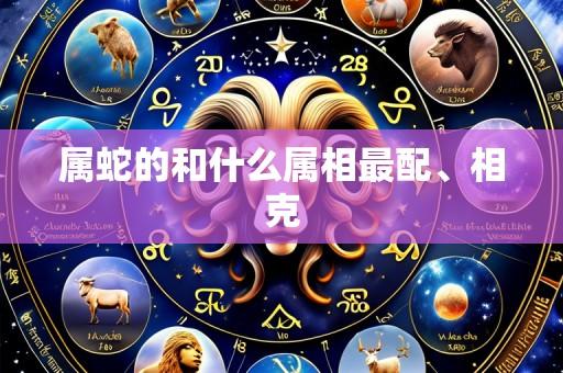属蛇的和什么属相最配、相克