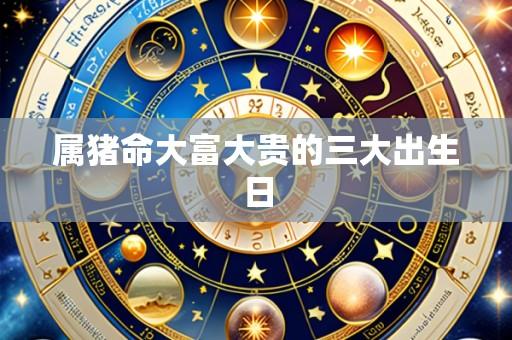属猪命大富大贵的三大出生日