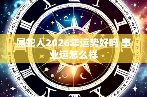 属蛇人2026年运势好吗 事业运怎么样