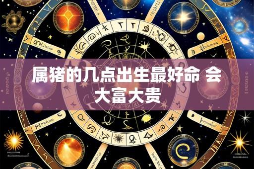 属猪的几点出生最好命 会大富大贵